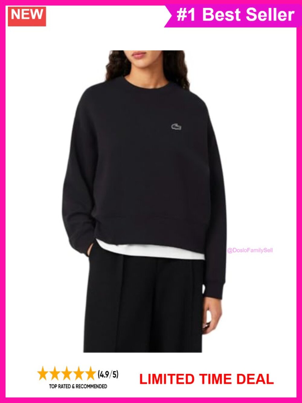 Oversized Back Print Sweatshirt Crew Neck Pullover Sport Style